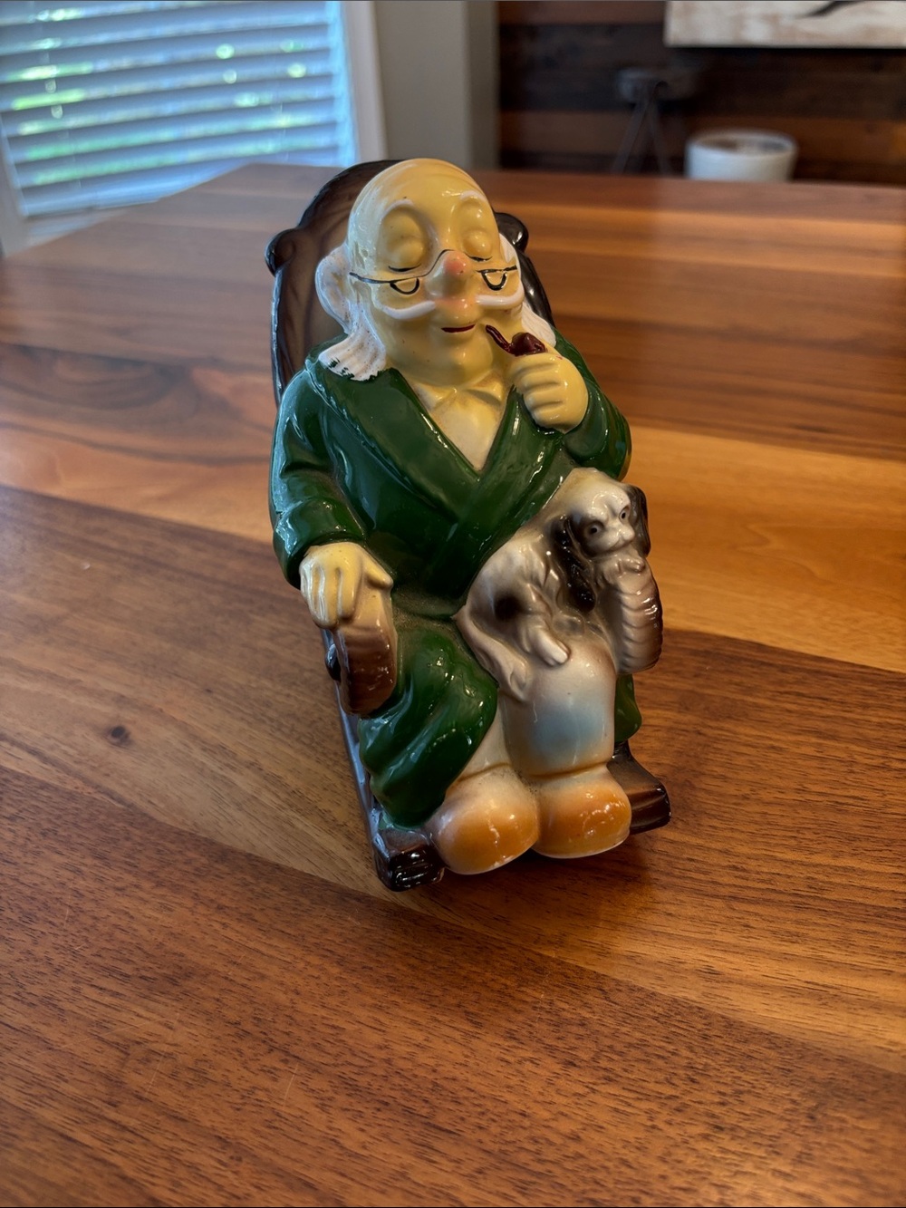 Vintage Old Man Rocking Chair Retirement Fund Piggy Bank